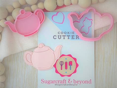 Alices Teapot Cookie Cutter And Stamper Set Wonderland 2 Pcs