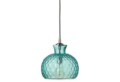 Clark 1 Light Pendant Aqua Light Aqua Glass Pendant Lighting