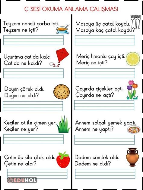 Ç Sesi Okuma Anlama Çalışması Eduhol Ders Videoları İzle Online