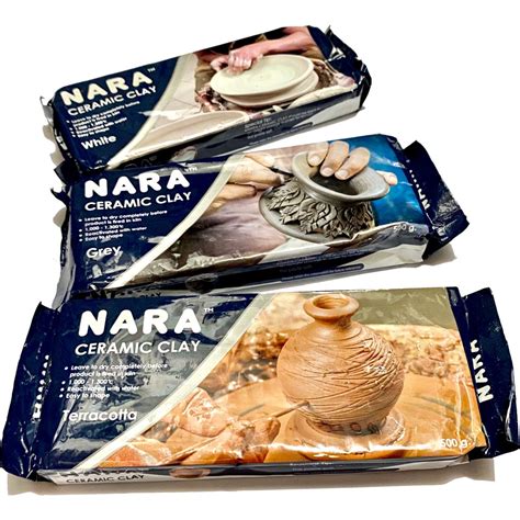 Nara Ceramic Clay Grams White Grey Terracotta Modeling Material