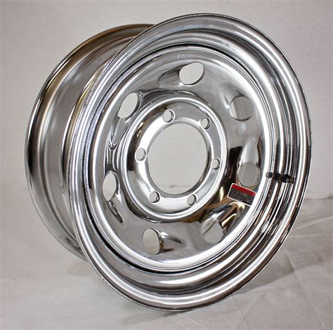 15 X 6 Chrome Comet Tailgunner Steel Trailer Wheel 6 On 5 50 Load