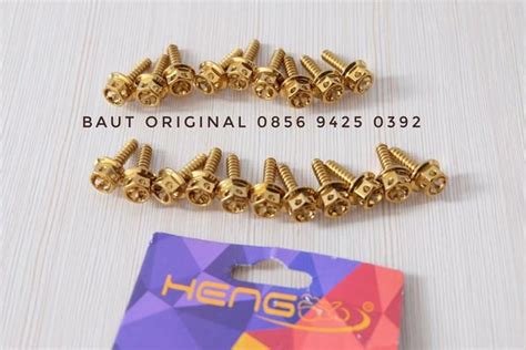 Jual Baut Skrup Body Honda Stainless Probolt Gold Flower 4x16 Drat