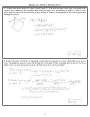 Pset C Lecture Solutions Pdf Physics C Week Problem Set C