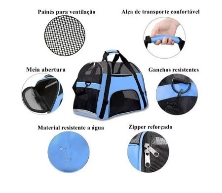 Bolsa Mala Transporte De C Es Gatos Pet Para Viagens Grande Danlif