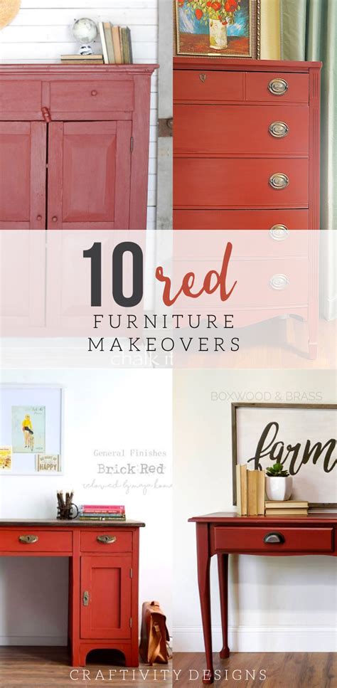 10 Beautiful Red Painted Furniture Makeovers – Craftivity Designs