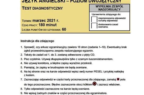 Matura próbna 2021 Język ANGIELSKI rozszerzony Odpowiedzi i arkusze