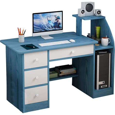 Computer Desk Workstation With Shelves Drawers At Sandra Williamson Blog