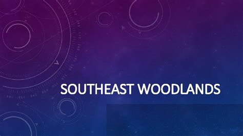 SOUTHEAST WOODLANDS REGION The Southeast Woodland Native Americans