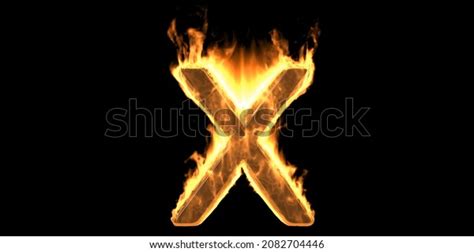 Fire Alphabet Letter X Flaming Burn Stock Illustration 2082704446 ...