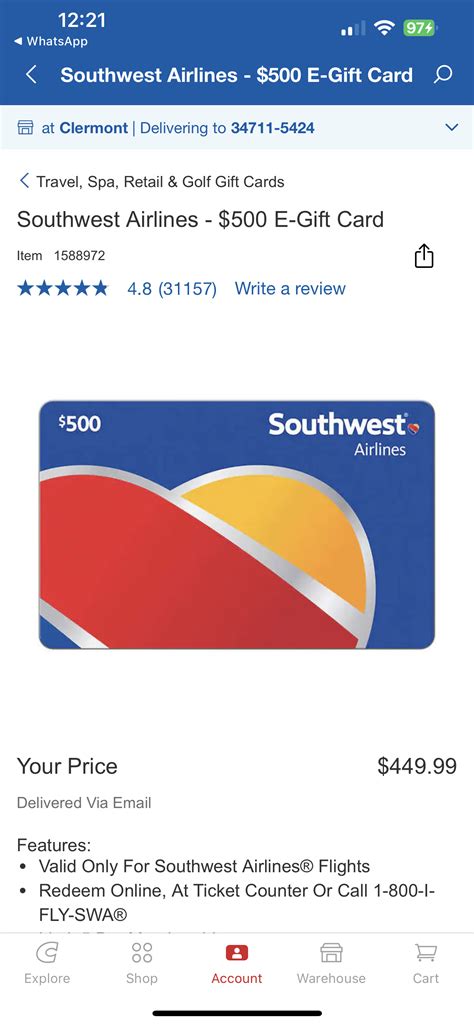 This COSTCO Gift Card Deal Could Help You Save BIG on Southwest Flights | the disney food blog