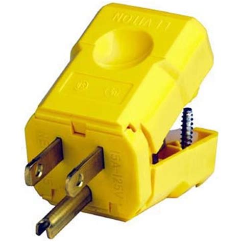 Leviton Yellow Industrial Grade Straight Blade Python Plug C