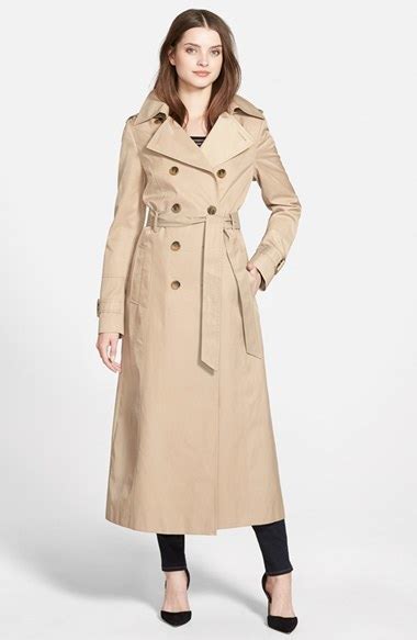 Dkny Hooded Double Breasted Maxi Trench Coat 270 Nordstrom Lookastic