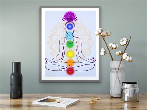 Chakra Poster Chakra Wall Art Chakra Meditation Art Poster Chakra