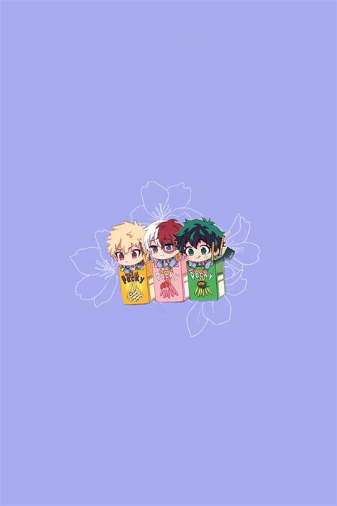 Download Three Heroes United Deku Todoroki And Bakugou Wallpaper