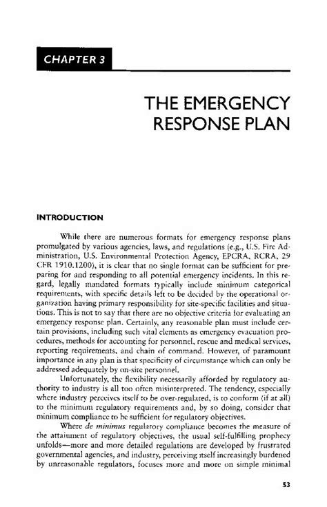 (PDF) Emergency Response Planning || The Emergency Response Plan ...