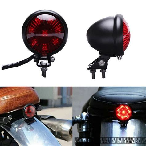 1pcs อุปกรณ์เสริมรถจักรยานยนต์ Retro Modified Led ไฟท้าย Cruise Metal