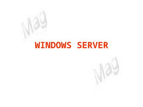 PPT WINDOWS SERVER Sistema operativo de rede será tipicamente