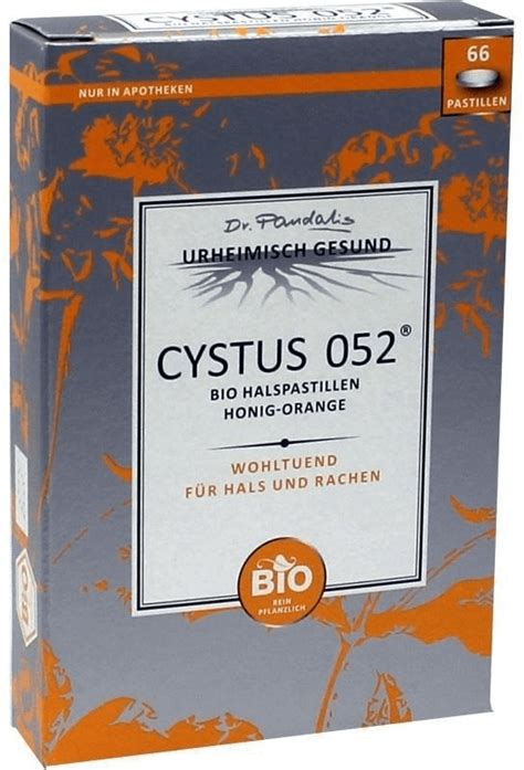 Dr Pandalis Cystus 052 Bio Halspastillen Honig Orange 66 Stk Ab 9