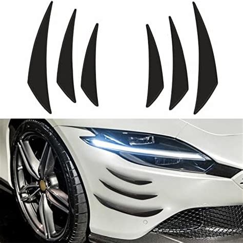 Amazon Yungeln 6PCS Universal Car Spoiler Canards Kit Front Bumper