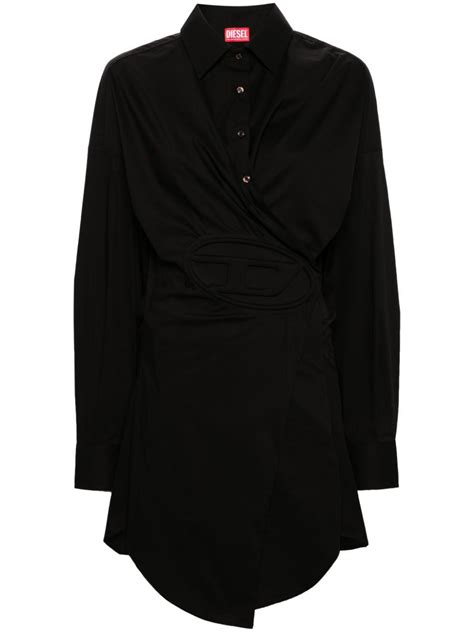 Diesel D Sizen N1 Wrap Dress Black Editorialist