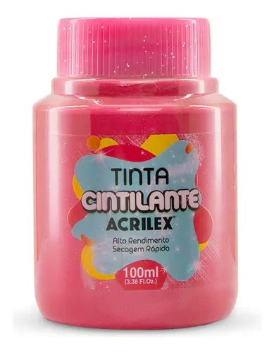 Tinta Artesanato Cintilante 100ml Rosa Escuro 542 Acrilex