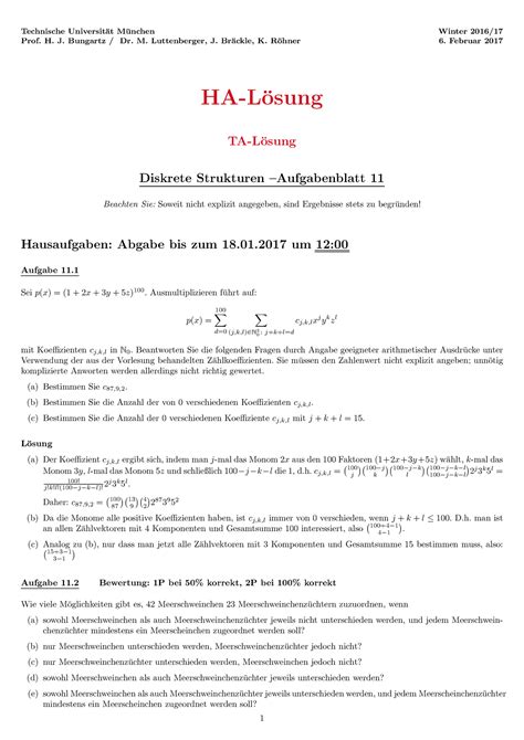 Ds16 11 Ta Ha Lsg DS WS16 17 Exercise Sheets With Solution