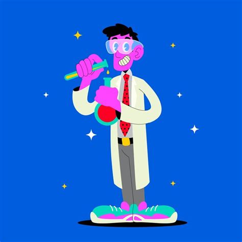 Free Vector | Hand drawn professor cartoon illustration