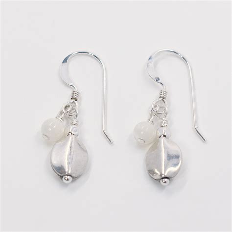 Mother Of Pearl Sterling Earrings Re557 Delicate Designs