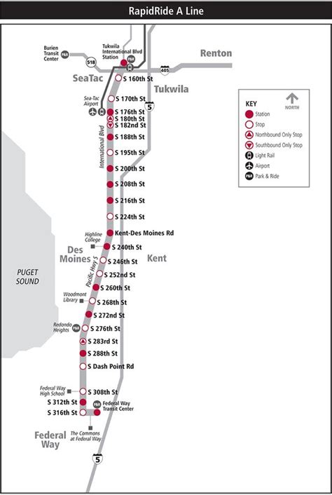 King County Metro RapidRide A Line 'Federal Way TC / Tukwila ...