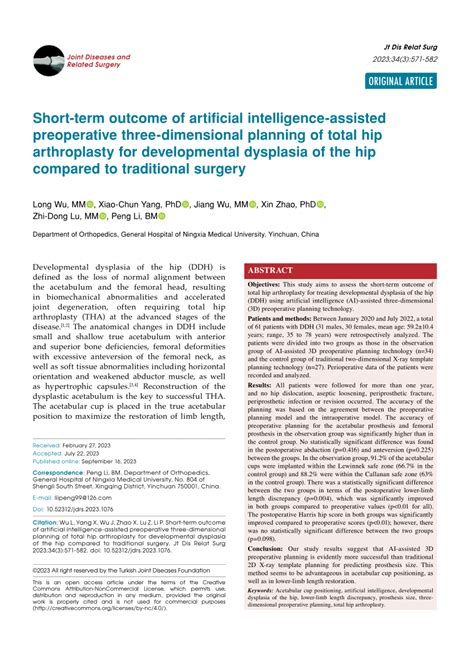 Pdf Short Term Outcome Of Artificial Intelligence Assisted