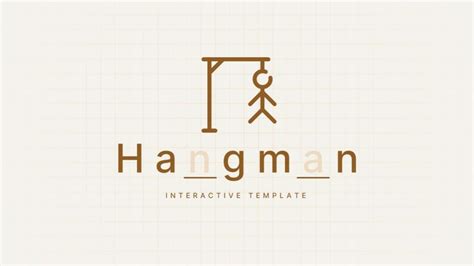 Classic Hangman Game PowerPoint Template | Interactive PPT Template