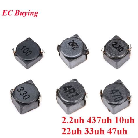 10Pcs CDRH4D28 SMD Power Inductor 2 2uh 437uh 10uh 22uh 33uh 47uh