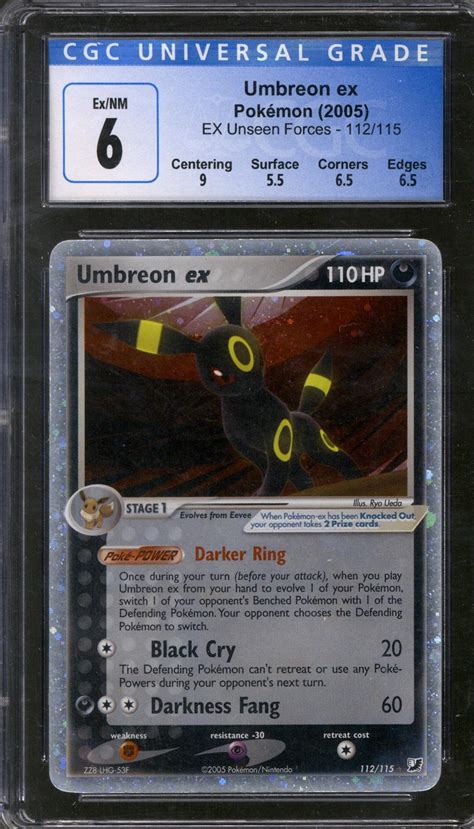 Pokemon Ex Unseen Forces Umbreon Ex Cgc Da Card World