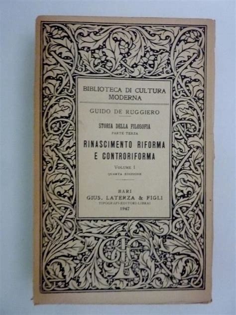 Biblioteca Di Cultura Moderna STORIA DELLA FILOSOFIA Parte Terza