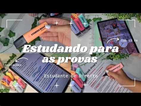 STUDY VLOG Semana De Provas Estudante De Direito Dicas