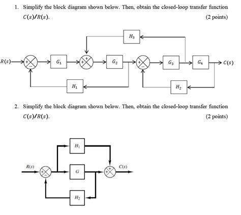 Simplify Block Diagram Transfer Function Solved Simplify And