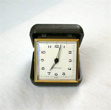 Westclox Travel Clock Folding Alarm Vintage Made Taiwan Etsy