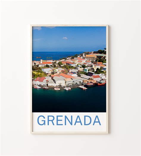 Grenada Print, Grenada Art, Grenada Wall Art, Grenada Art Print ...