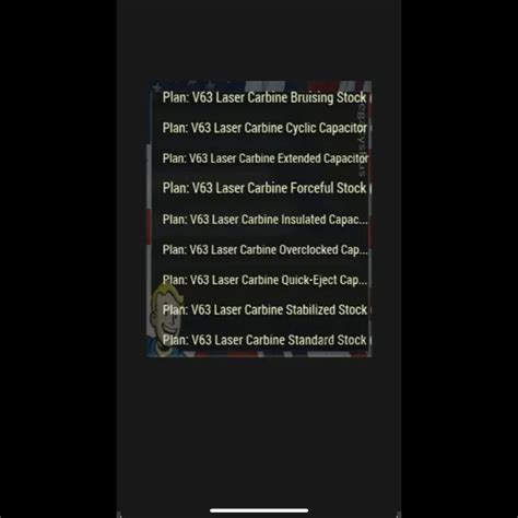 plans x9 V63 Laser Carbine [Milepost Zero Update] new weapon - Fallout ...