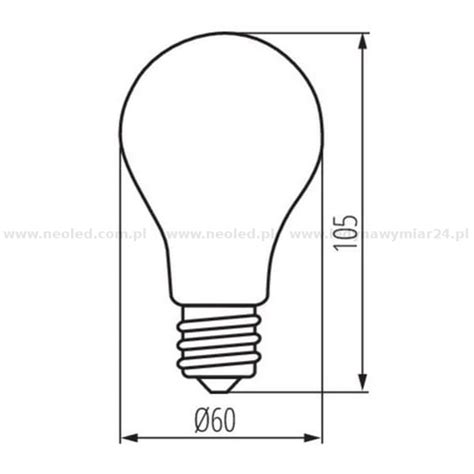 Żarówka filament E27 LED XLED A60 10W 2700K 1520lm KANLUX 29605 E27