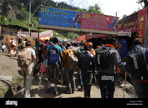 Pahalgam To Chandanwari Amarnath Yatra Jammu Kashmir India Asia