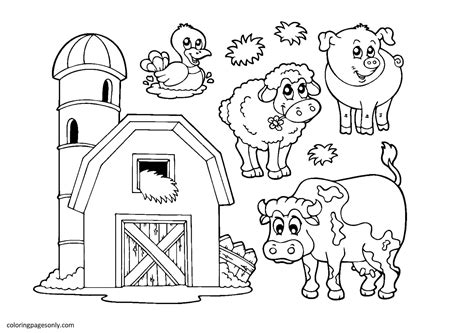 Farm Animal 5 Coloring Page Free Printable Coloring Pages