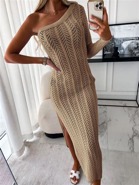 Bikini Cover Ups White Crochet Tunic Kitted Cover Up Sexy See Through Long Sleeve Mesh Maxi Slim