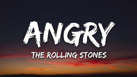 The Rolling Stones Angry Lyrics Youtube Music