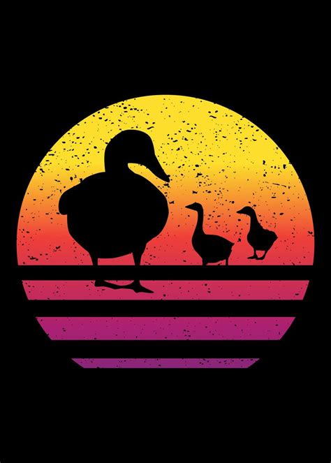 Duck Retro Vintage Poster By Royalsigns Displate