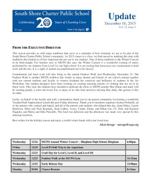 Fillable Online Files Sscps 12 16 2015 Update Pdf South Shore Charter