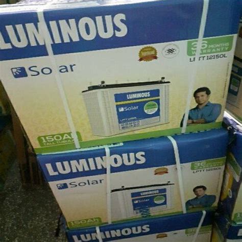 Luminous Solar 150 Ah Tall Tubular Battery Size 4 5 7 At Best Price