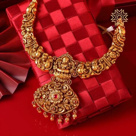 Stunning Gold Necklace From Manubhai Jewels South India Jewels