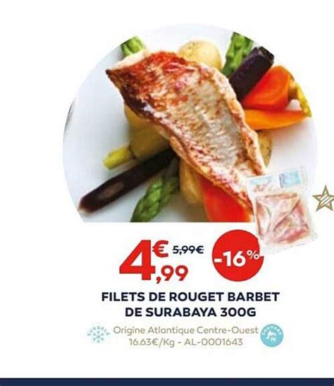 Promo Filets De Rouget Barbet De Surabaya 300 G Chez Cabesto