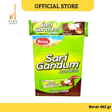 Jual Roma Sari Gandum 1 Box Isi 12 Bks 1 Bungkus 38 5 Gr Shopee